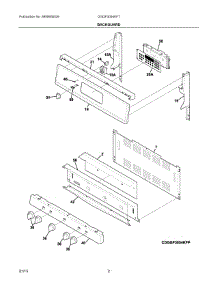 02 - Backguard parts for Electrolux Range DGGF3054KFT from AppliancePartsPros.com