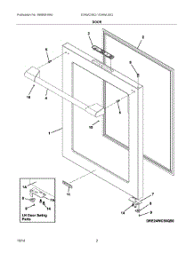 02 - Door parts for Electrolux Wine Cooler E24WL50QS0 from AppliancePartsPros.com