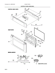 03 - Control Panel,Door,Misc parts for Electrolux Microwave E30MO75HPSC from AppliancePartsPros.com