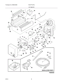 09 - Ice Maker parts for Electrolux Freezer E32AF75JPS2 from AppliancePartsPros.com