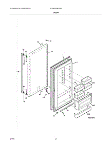 02 - Door parts for Electrolux Freezer E32AF85PQSB from AppliancePartsPros.com