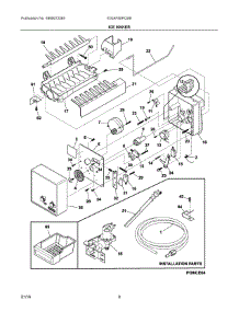 05 - Ice Maker parts for Electrolux Freezer E32AF85PQSB from AppliancePartsPros.com