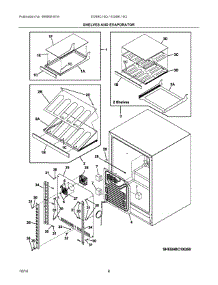 04 - Shelves And Evaporator parts for Electrolux Wine & Beverage Cooler EI24BC10QS0 from AppliancePartsPros.com