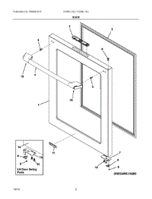 02 - Door parts for Electrolux Wine & Beverage Cooler EI24BL10QS0 from AppliancePartsPros.com