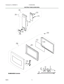 03 - Control Panel, Door, Misc parts for Electrolux Microwave EI24MO45IBC from AppliancePartsPros.com