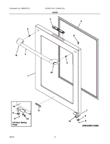 02 - Door parts for Electrolux Wine Cooler EI24WL10QS0 from AppliancePartsPros.com