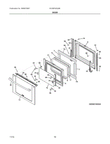 05 - Door parts for Electrolux Range EI30EF45QSB from AppliancePartsPros.com