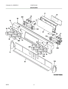 02 - Backguard parts for Electrolux Range EI30EF4CQSA from AppliancePartsPros.com