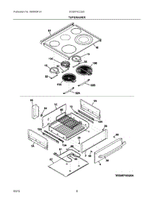 04 - Top / Drawer parts for Electrolux Range EI30EF4CQSA from AppliancePartsPros.com