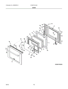 05 - Door parts for Electrolux Range EI30EF4CQSA from AppliancePartsPros.com