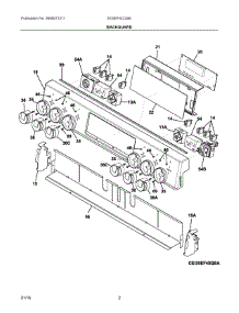 02 - Backguard parts for Electrolux Range EI30EF4CQSB from AppliancePartsPros.com