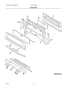 02 - Backguard parts for Electrolux Range EI30GF35JSB from AppliancePartsPros.com