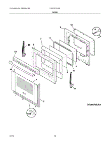 06 - Door parts for Electrolux Range EI30GF35JSB from AppliancePartsPros.com
