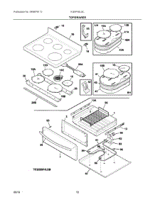 05 - Top / Drawer parts for Electrolux Range EI30IF40LSC from AppliancePartsPros.com