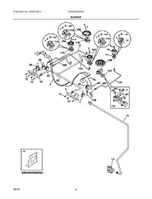 03 - Burner parts for Electrolux Range EW30DS80RSA from AppliancePartsPros.com