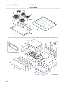 04 - Top / Drawer parts for Electrolux Range EW30ES80RSA from AppliancePartsPros.com