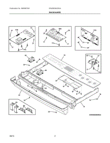 02 - Backguard parts for Electrolux Range EW30ES8CRSA from AppliancePartsPros.com