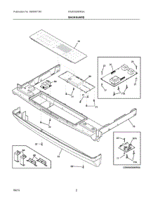 02 - Backguard parts for Electrolux Range EW30GS80RSA from AppliancePartsPros.com