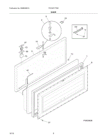 03 - Door parts for Frigidaire Freezer FCC2071FW2 from AppliancePartsPros.com