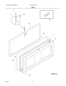 02 - Door parts for Electrolux Freezer FFCH15M1NW4 from AppliancePartsPros.com
