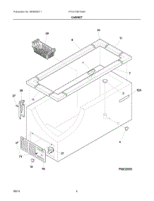 03 - Cabinet parts for Electrolux Freezer FFCH15M1NW4 from AppliancePartsPros.com