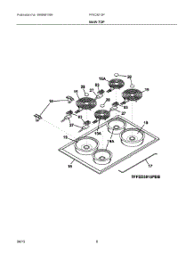 04 - Main Top parts for Electrolux Range FFED3015PWB from AppliancePartsPros.com