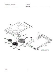 04 - Main Top parts for Electrolux Range FFED3025PBE from AppliancePartsPros.com