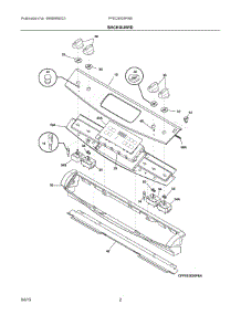 02 - Backguard parts for Electrolux Range FFED3025PSB from AppliancePartsPros.com