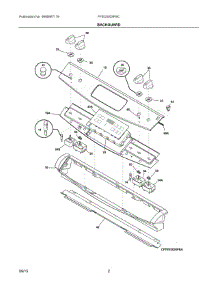 02 - Backguard parts for Electrolux Range FFED3025PSC from AppliancePartsPros.com