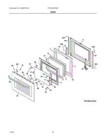 05 - Door parts for Electrolux Range FFED3025PSE from AppliancePartsPros.com