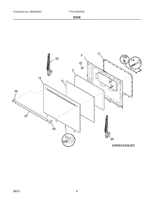 05 - Door parts for Electrolux Range FFEF3003NWC from AppliancePartsPros.com
