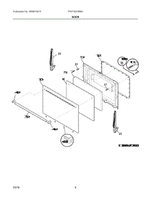 05 - Door parts for Electrolux Range FFEF3003RBA from AppliancePartsPros.com