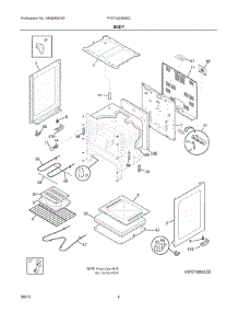 03 - Body parts for Electrolux Range FFEF3005MBC from AppliancePartsPros.com