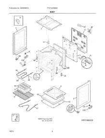 03 - Body parts for Electrolux Range FFEF3005MBD from AppliancePartsPros.com