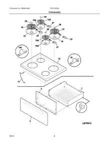 04 - Top / Drawer parts for Electrolux Range FFEF3005MQC from AppliancePartsPros.com