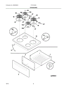 04 - Top / Drawer parts for Electrolux Range FFEF3005MWE from AppliancePartsPros.com