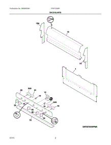 02 - Backguard parts for Electrolux Range FFEF3009PBB from AppliancePartsPros.com