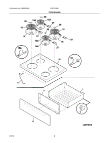 04 - Top / Drawer parts for Electrolux Range FFEF3009PWB from AppliancePartsPros.com