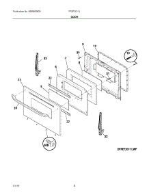 05 - Door parts for Electrolux Range FFEF3011LBF from AppliancePartsPros.com
