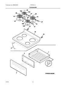04 - Top / Drawer parts for Electrolux Range FFEF3011LWF from AppliancePartsPros.com