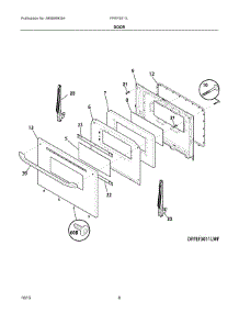 05 - Door parts for Electrolux Range FFEF3011LWG from AppliancePartsPros.com