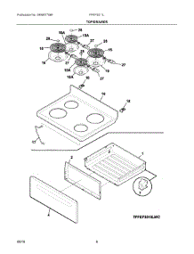 04 - Top / Drawer parts for Electrolux Range FFEF3011LWH from AppliancePartsPros.com