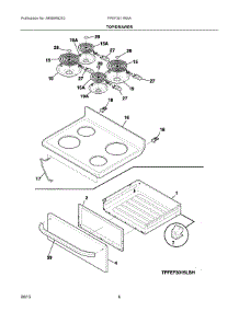 04 - Top / Drawer parts for Electrolux Range FFEF3011RSA from AppliancePartsPros.com