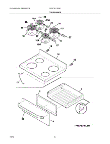 04 - Top / Drawer parts for Electrolux Range FFEF3011RSB from AppliancePartsPros.com