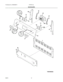 02 - Backguard parts for Electrolux Range FFEF3013LBH from AppliancePartsPros.com