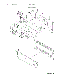 03 - Backguard parts for Frigidaire Range FFEF3015ZWC from AppliancePartsPros.com