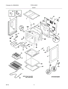 05 - Body parts for Frigidaire Range FFEF3015ZWC from AppliancePartsPros.com