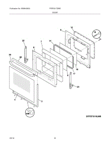 09 - Door parts for Frigidaire Range FFEF3017ZWE from AppliancePartsPros.com