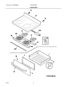04 - Top / Drawer parts for Electrolux Range FFEF3019MSF from AppliancePartsPros.com