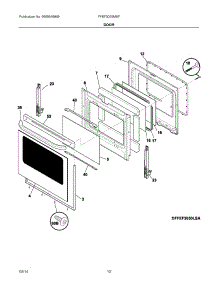 05 - Door parts for Electrolux Range FFEF3019MSF from AppliancePartsPros.com